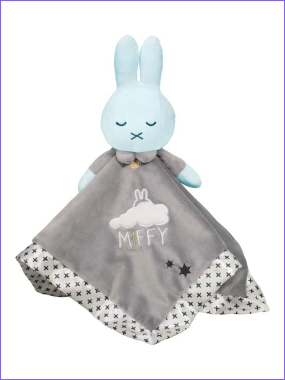 New w/ Tag Douglas Baby Lil Snuggler Grey Miffy Rabbit  Security Blanket Lovey